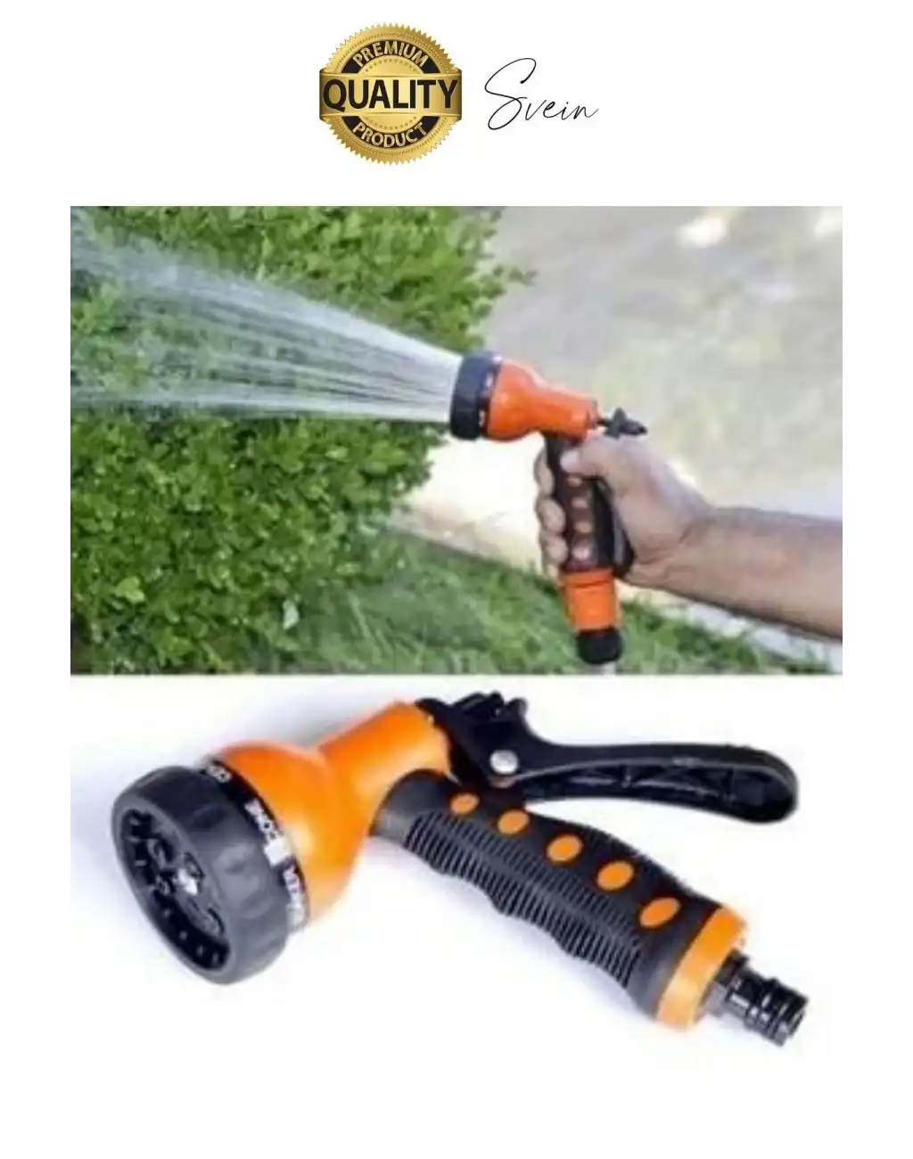 Yüksek Basınçlı 7 Fonksiyonlu Sulama Tabancası Seti Bağlantı Aparatı Araç Bahçe Sulama Yıkama