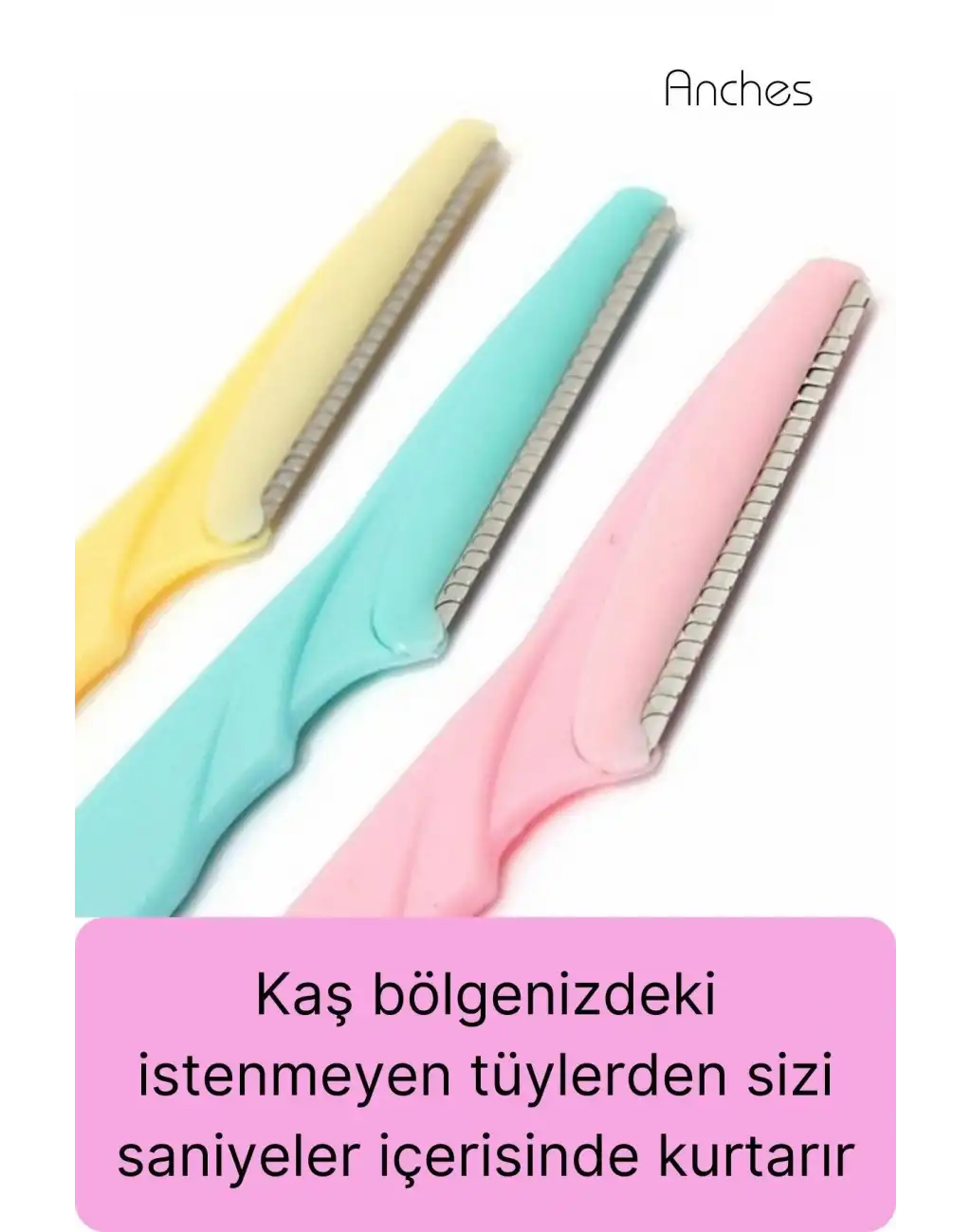 3lü Yüz Jileti Kaş Usturası Kadın Epilasyon Aleti Bakım Aparatı Epilatör Kaliteli Şekillendirme