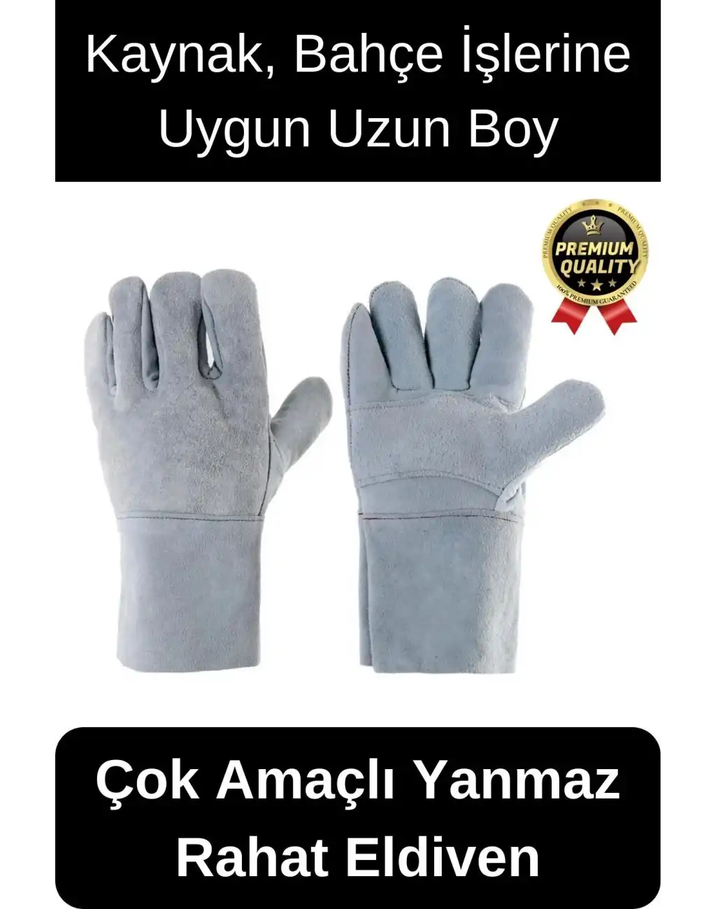Özel Üretim Uzun Boy Isıya Dayanıklı Rahat Yangın İçin Kaynakçı Yanmaz Çok Amaçlı Bahçe Deri Eldiven