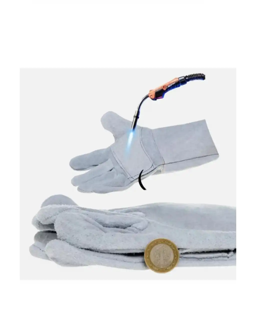 Özel Üretim Uzun Boy Isıya Dayanıklı Rahat Yangın İçin Kaynakçı Yanmaz Çok Amaçlı Bahçe Deri Eldiven