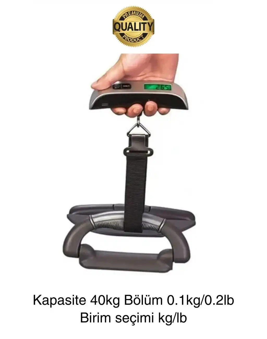 Taşınabilir Dijital Ekranlı Pilli El Kantarı Hassas Terazi Seyahat Yolculuk Bavul Çanta Tartı 50 Kg