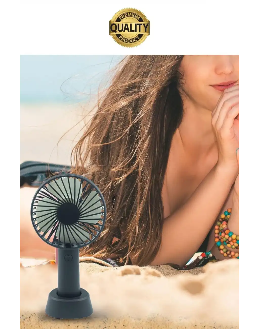 Taşınabilir El Tipi Usb Şarjlı 3 Kademeli Mini Pervane Serinletici Fan Soğutucu Sessiz Çalışabilen