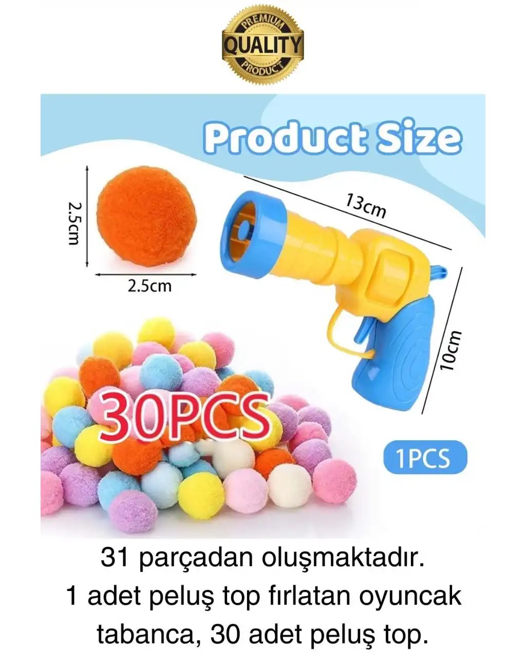 Eğlenceli Peluş Top Atan İnteraktif Kedi Oyuncağı Hareketli Aksesuar Etkileşimli Oyuncak Fırlatıcı