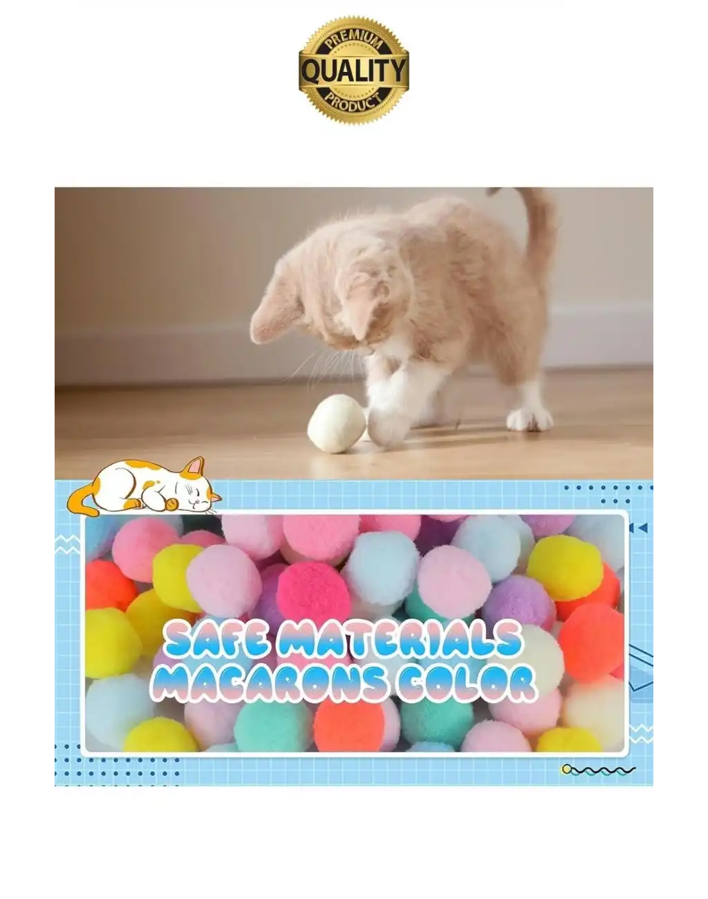 Eğlenceli Peluş Top Atan İnteraktif Kedi Oyuncağı Hareketli Aksesuar Etkileşimli Oyuncak Fırlatıcı