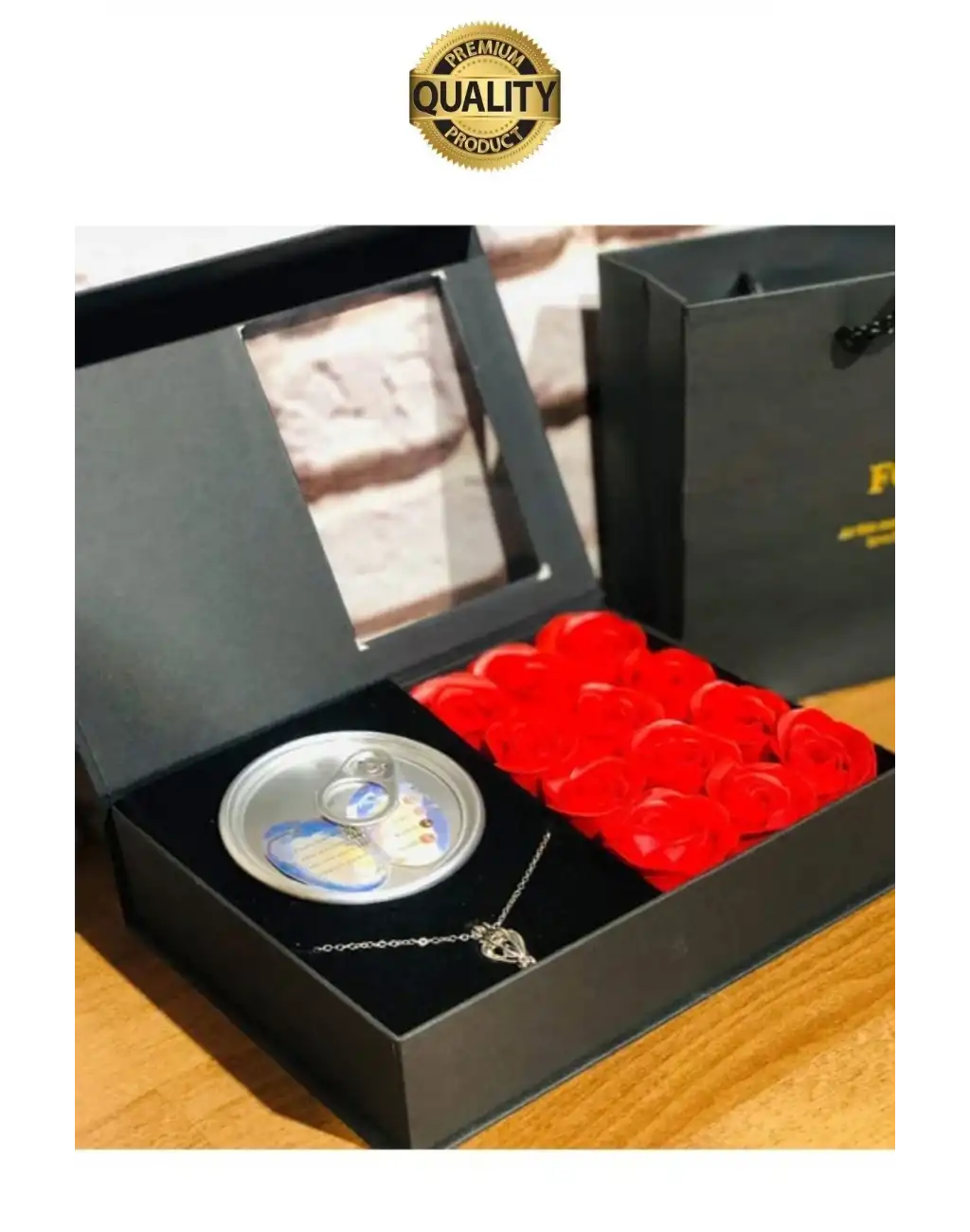 14 Şubat Özel Gün Sevgiliye Kutulu İnci Kolye Seti Arkadaşa Anneye Hediye Gül İstiridye Seti Tasarım