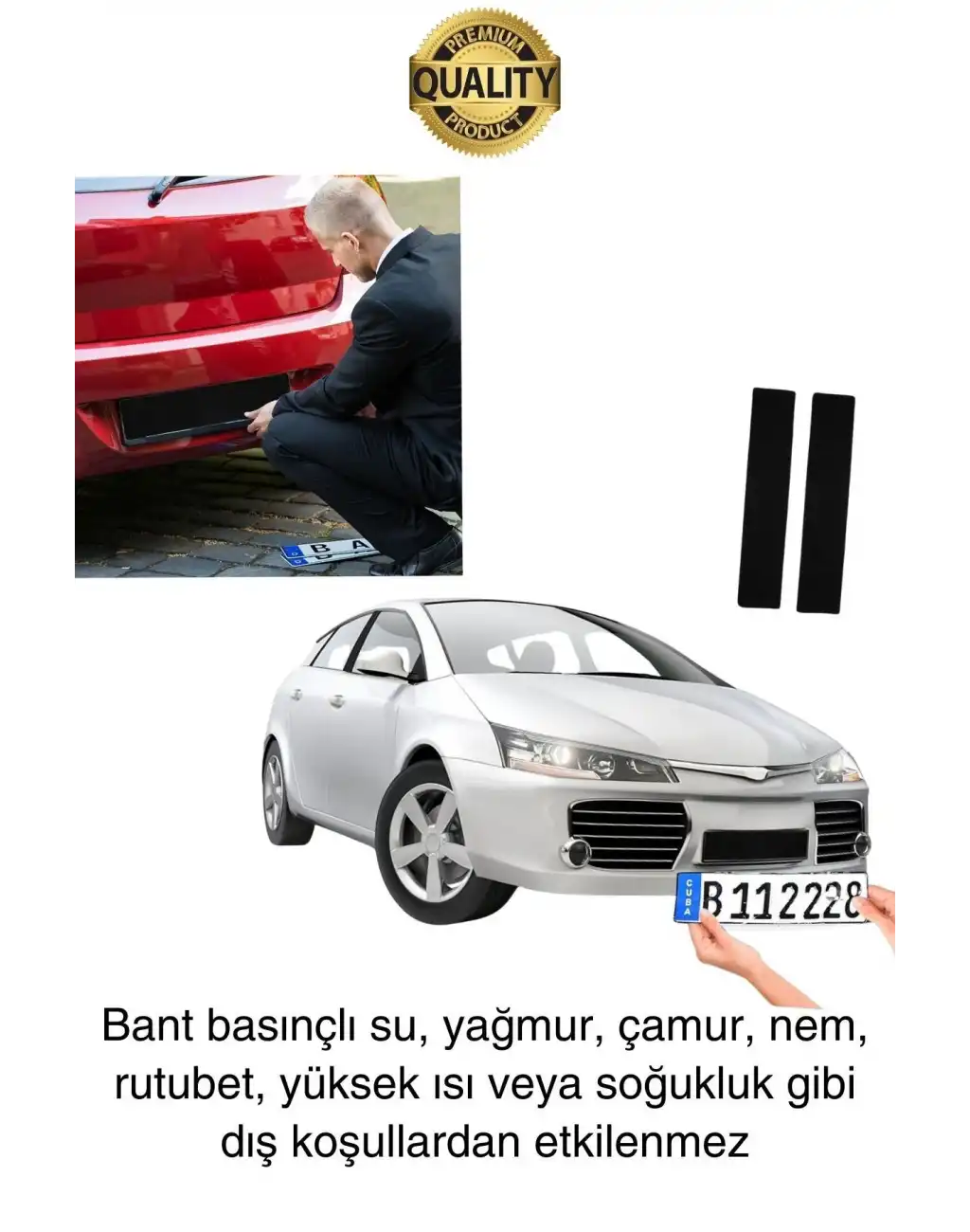 Ekstra Güçlü Suya Dayanıklı Çift Taraflı Otomobil Motosiklet Kamyon Plaka Yapıştırma Montaj Bandı