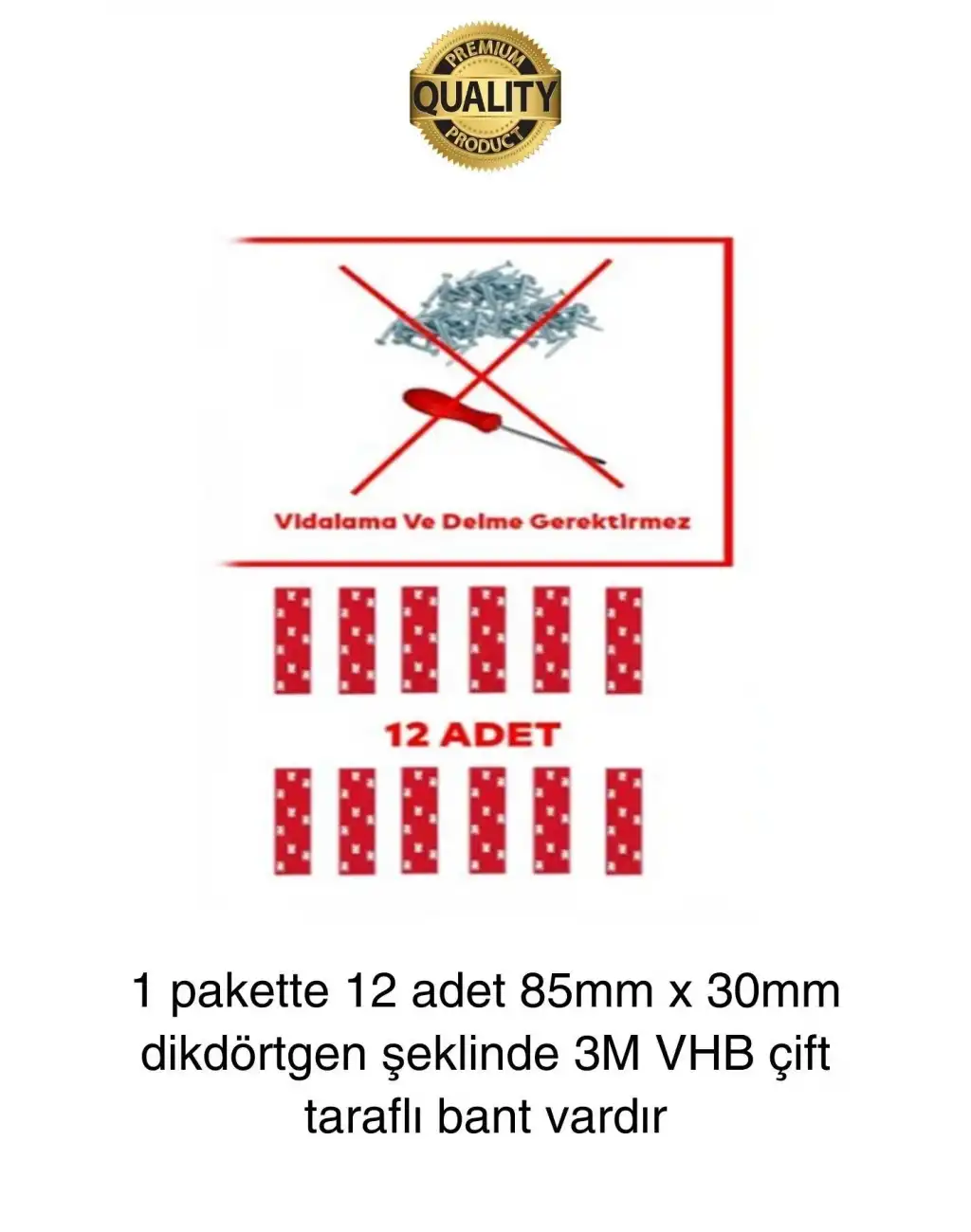 Ekstra Güçlü Suya Dayanıklı Çift Taraflı Otomobil Motosiklet Kamyon Plaka Yapıştırma Montaj Bandı