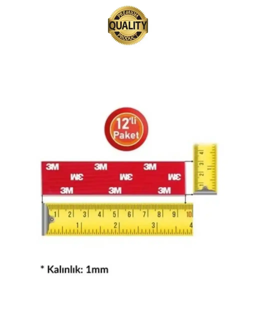 Ekstra Güçlü Suya Dayanıklı Çift Taraflı Otomobil Motosiklet Kamyon Plaka Yapıştırma Montaj Bandı