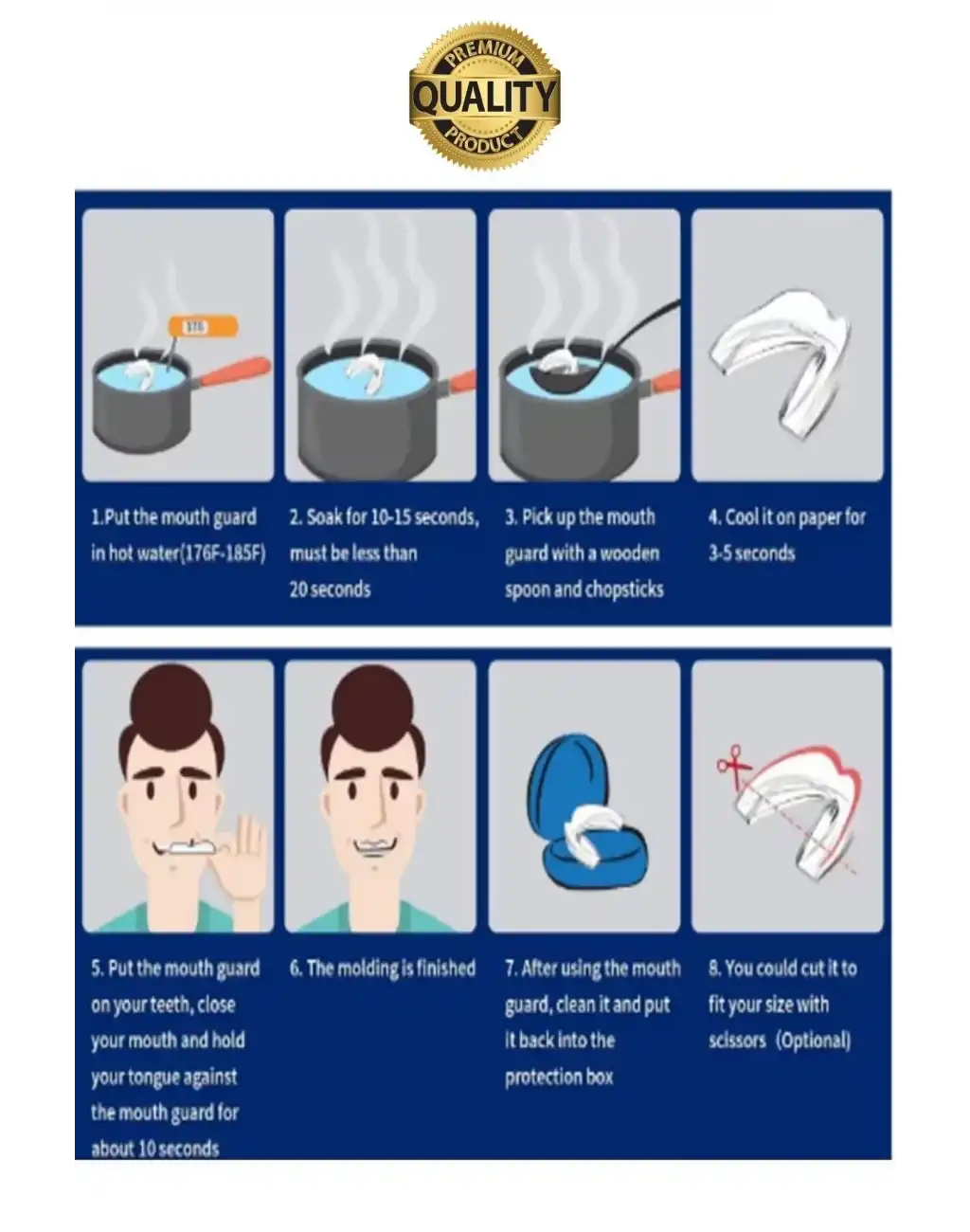 Premium Diş Gıcırdatma Sıkma Önleyici Gece Plağı Koruyucu Termoform Aparatı Dişlik Bruksizm Kutulu