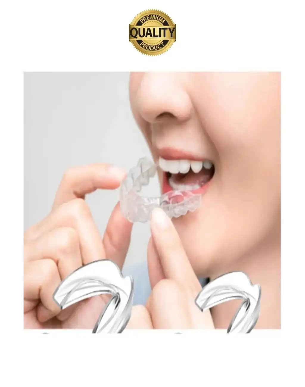 Premium Diş Gıcırdatma Sıkma Önleyici Gece Plağı Koruyucu Termoform Aparatı Dişlik Bruksizm Kutulu