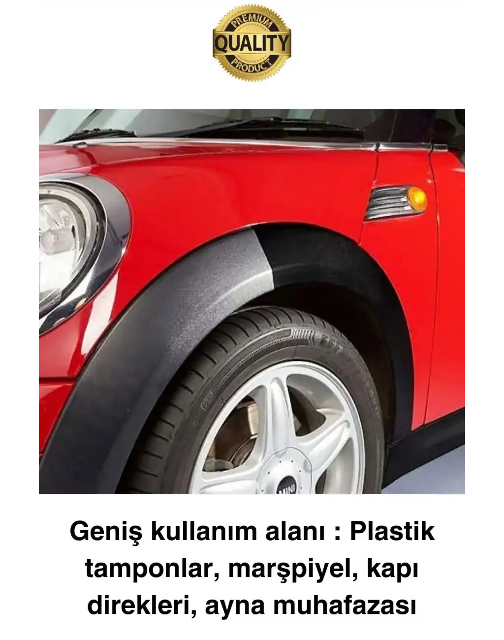 Premium Araç Dış Plastik Aksam Siyah Tampon Boyası Parlak Onarım Dodik Temizlik Sünger Hediye 75 ml