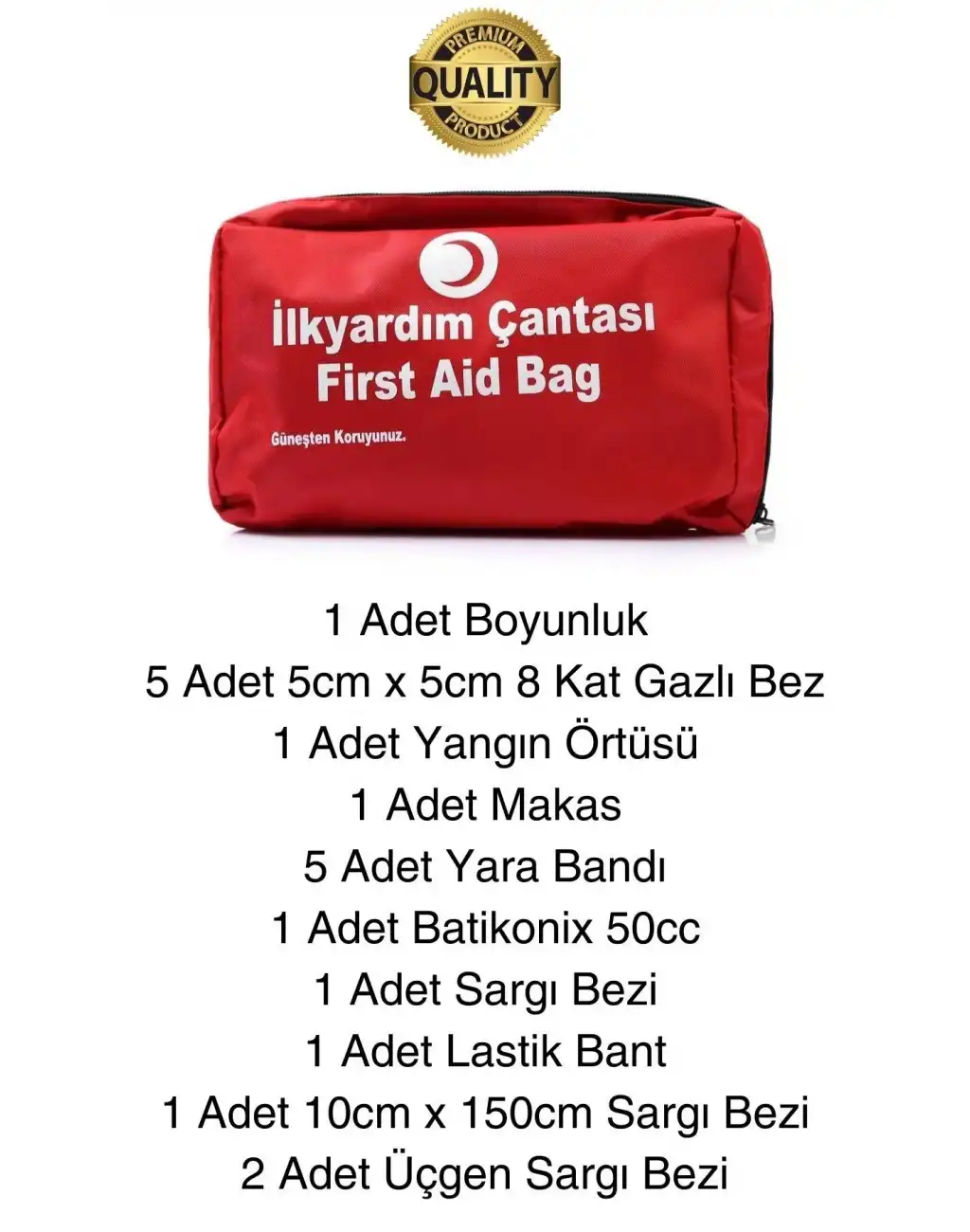 İş Yeri Okul Ev Araç Motosiklet İlk Yardım Seti Çantalı Acil Müdahale Kiti Ecza Dolabı Medikal