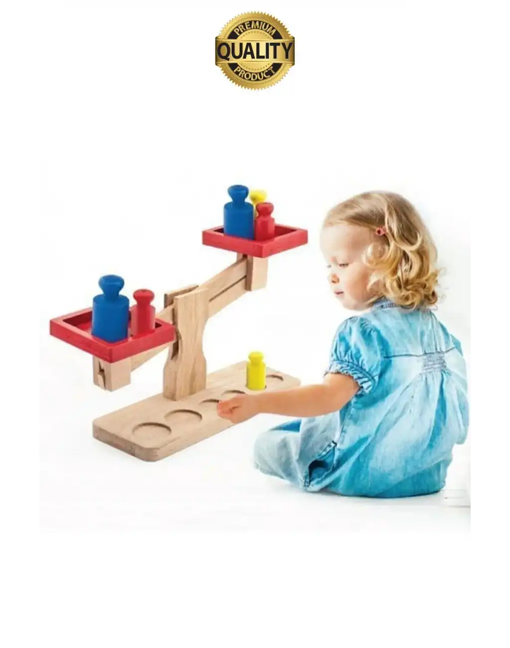 Premium Ahşap Eğitici Öğretici Motor Beceri ve Zeka Geliştiren Çocuk Oyunu Oyuncak Seti Terazi