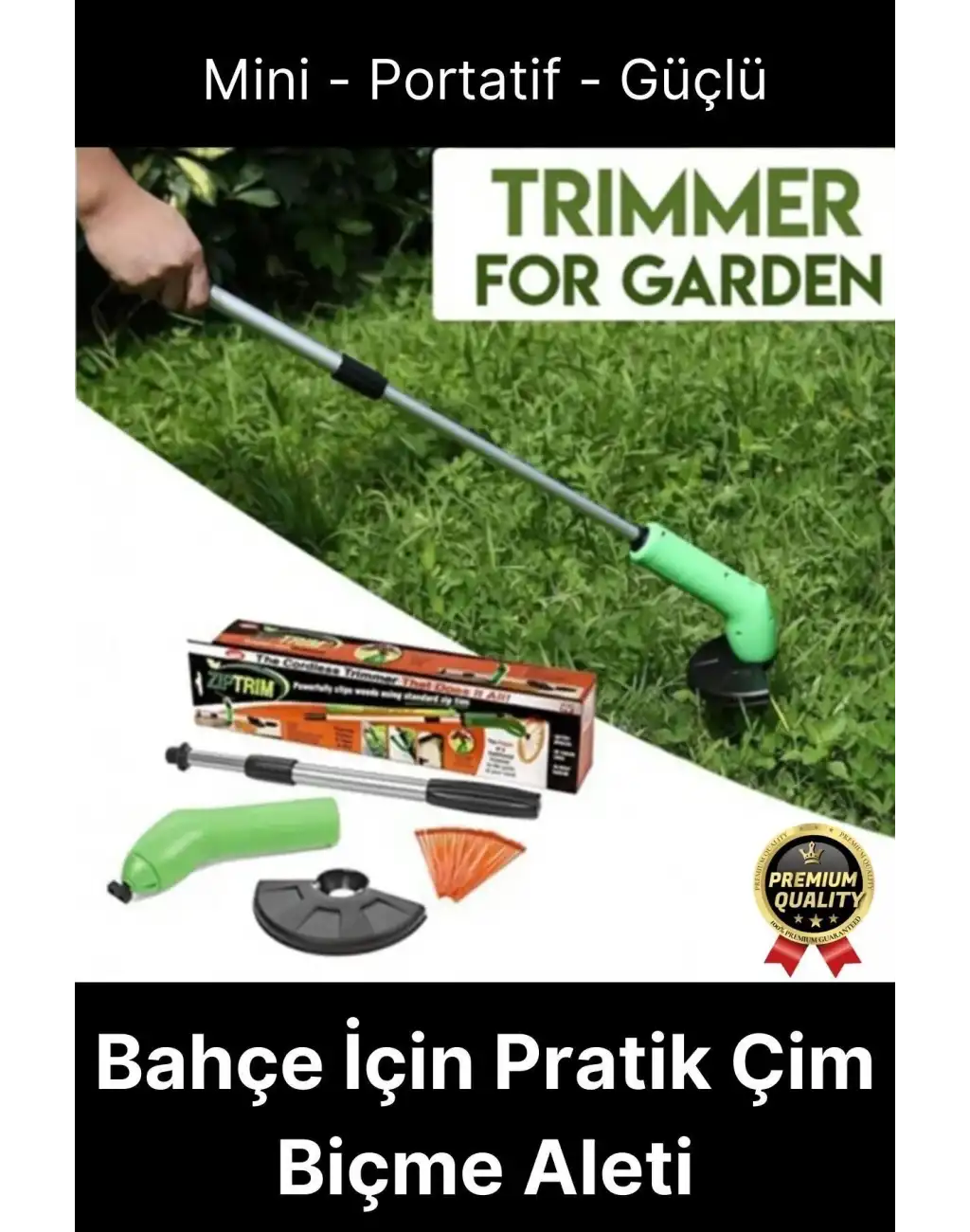 Portatif Mini Çok Fonkiyonlu Güçlü Kablo Gaz Gerektirmez Pilli Bağ Bahçe Çim Ot Biçme Aleti