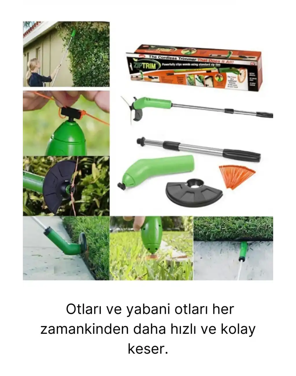 Portatif Mini Çok Fonkiyonlu Güçlü Kablo Gaz Gerektirmez Pilli Bağ Bahçe Çim Ot Biçme Aleti