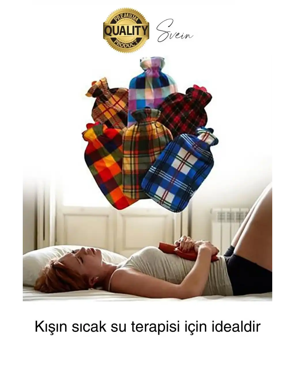 Büyük Boy El Ayak Isıtıcı Kauçuk Polar Kılıflı Sıcak Su Torbası Renkli Doğal Ağrı Rahatlatıcı 2 Lt