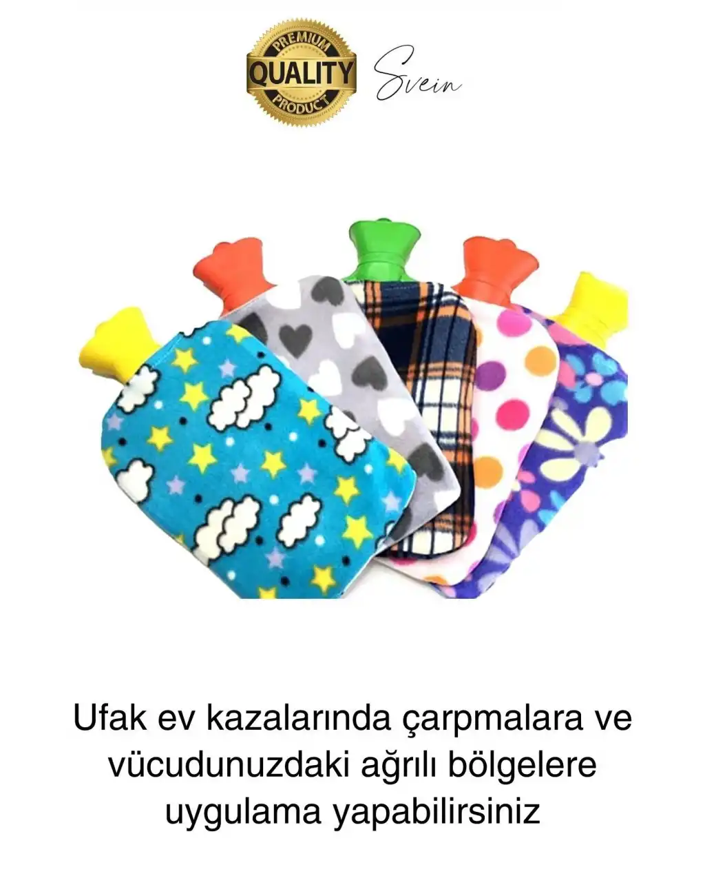 Büyük Boy El Ayak Isıtıcı Kauçuk Polar Kılıflı Sıcak Su Torbası Renkli Doğal Ağrı Rahatlatıcı 2 Lt