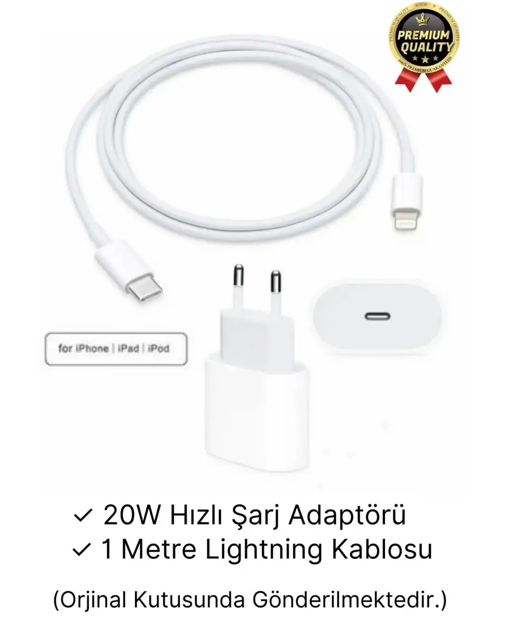 İphone Uyumlu Type-c Kablo 20w Hızlı Şarj Adaptörü Yeni Serilere Uygun 7 8 X 11 12 13 14 15 Plus Pro