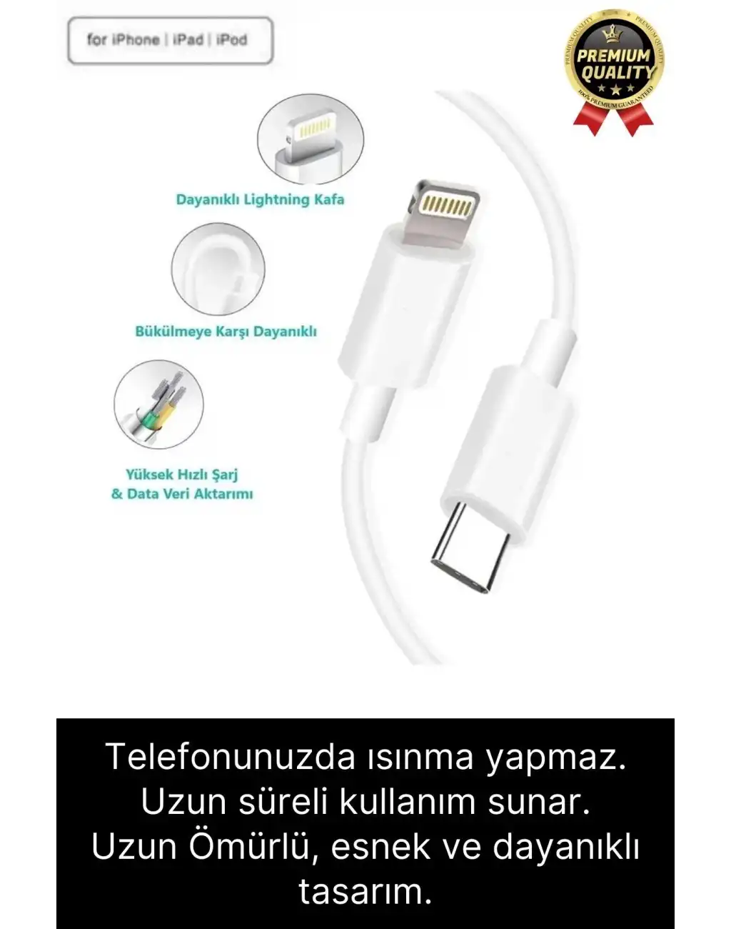 İphone Uyumlu Type-c Kablo 20w Hızlı Şarj Adaptörü Yeni Serilere Uygun 7 8 X 11 12 13 14 15 Plus Pro
