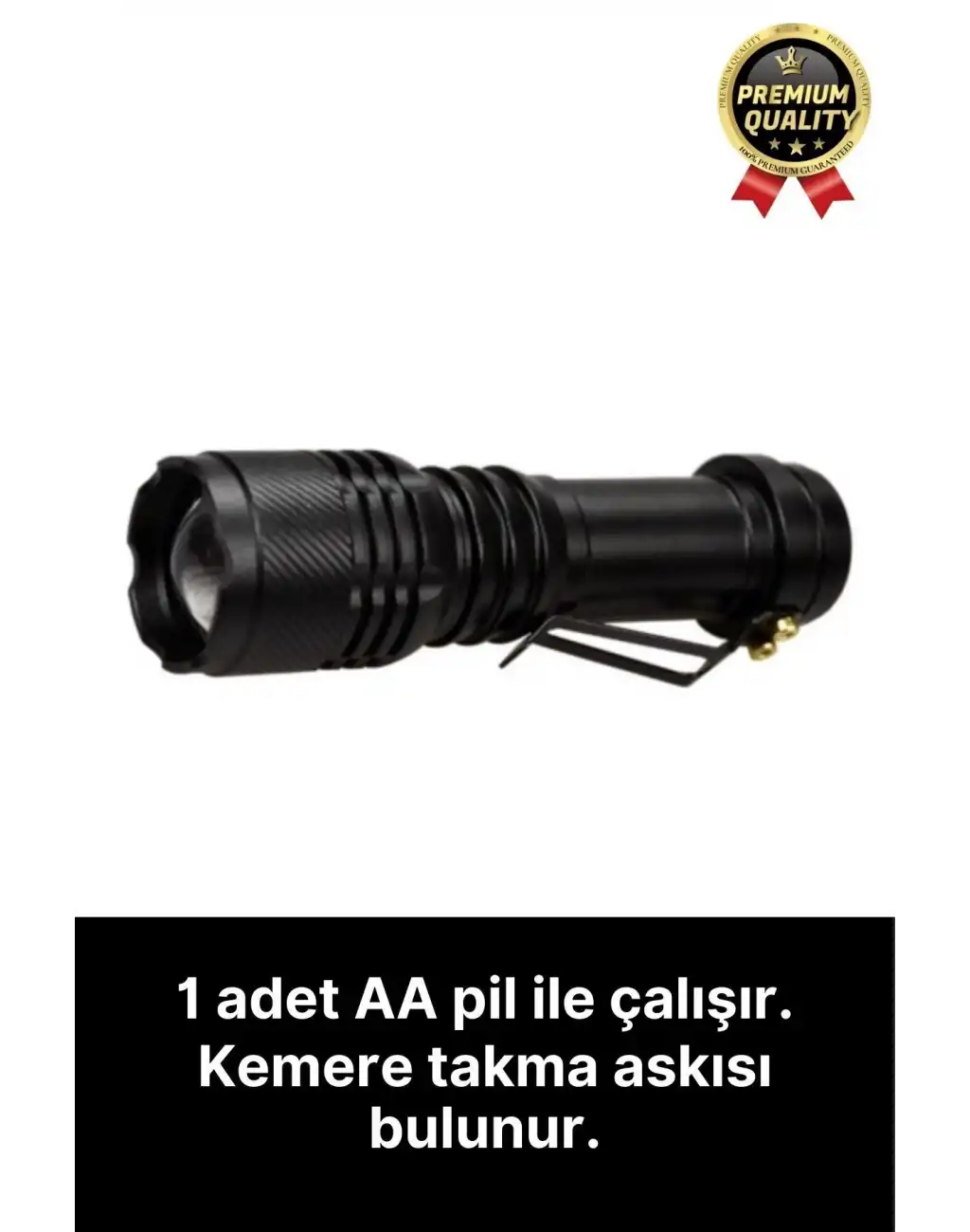 3 Fonksiyonlu Q5 Led Ultra Parlak Uzun Menzilli Pilli Yüksek Işık Gücüyle Acil Durum Kamp El Feneri