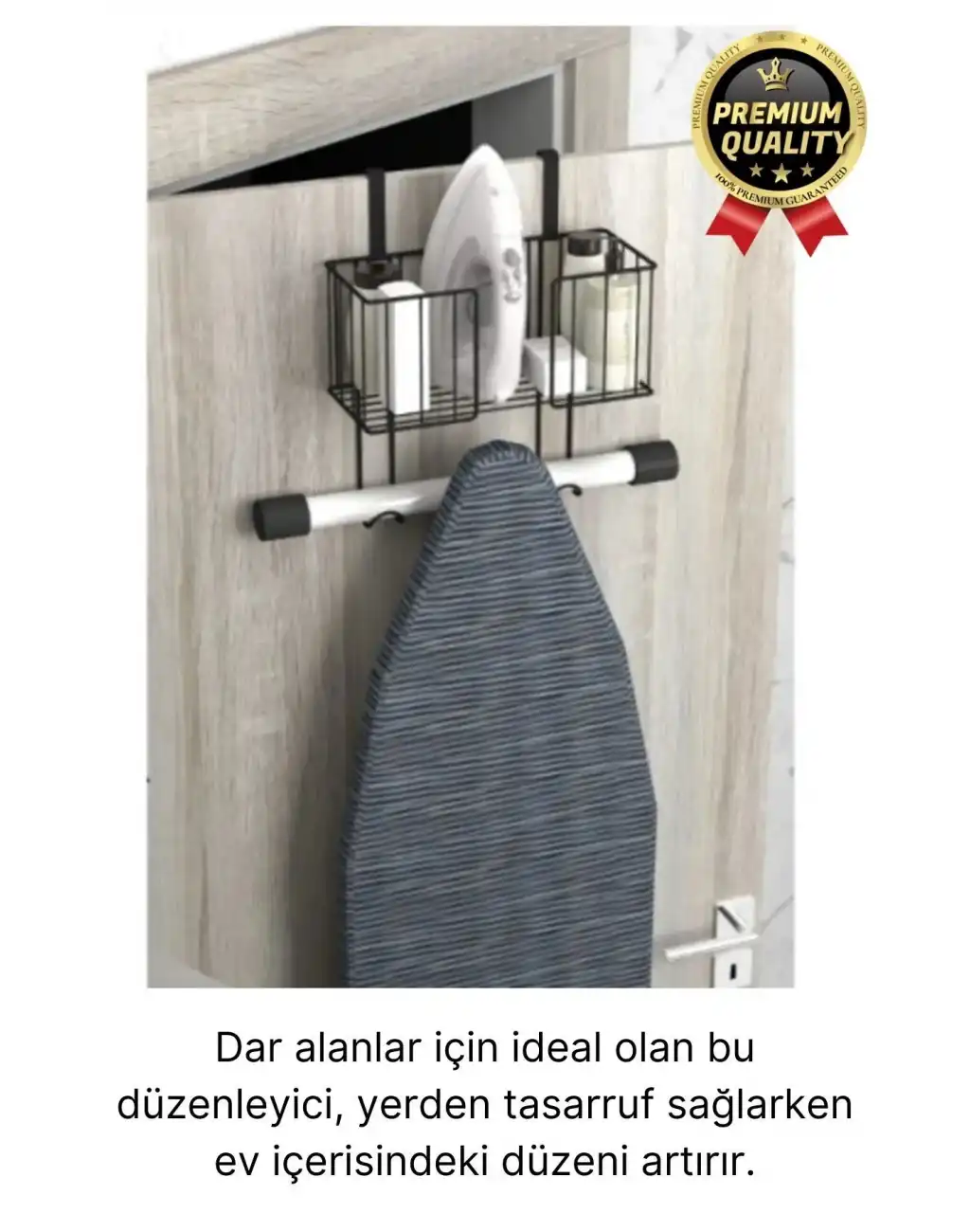 Çok Amaçlı Kapı Arkası Alan Tasarrufu Sağlayan Dayanıklı Kolay Montajlı Ütü Masası Asma Aparatı