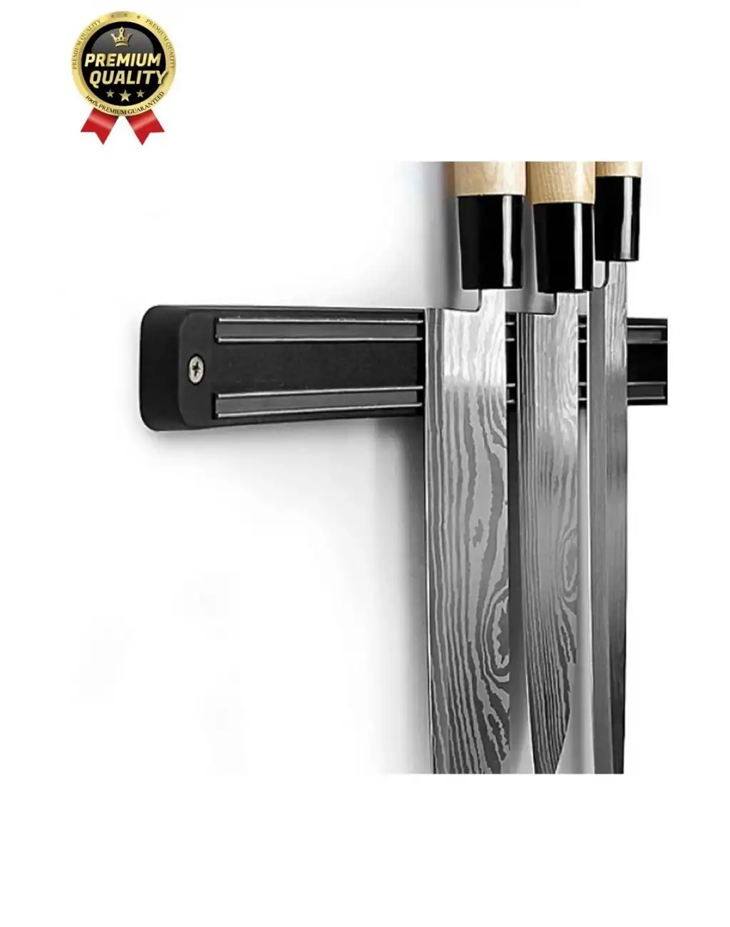 Pratik Güçlü Manyetik Duvara Monteli Yer Tasarrufu Mutfak Aleti Mıknatıslı Bıçak Standı Askısı-55 cm