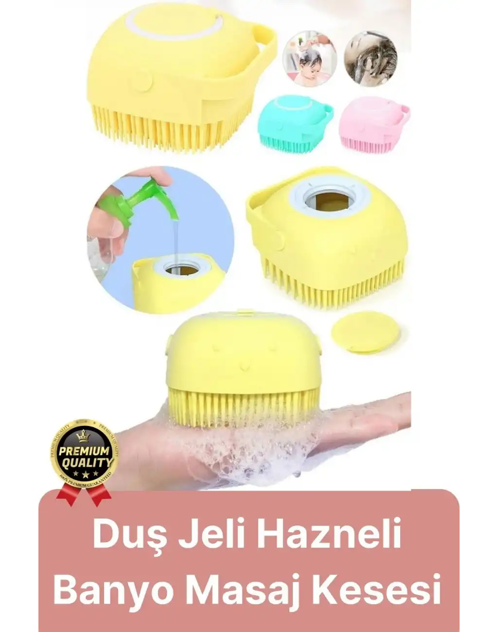 Çok Amaçlı Silikon Evcil Hayvan Bebek Çocuk Şampuan Hazneli Banyo Masaj Tarak Duş Fırçası Kesesi