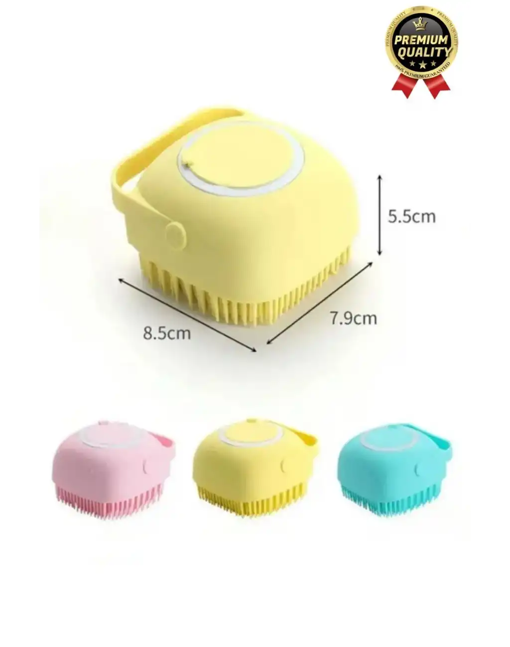 Çok Amaçlı Silikon Evcil Hayvan Bebek Çocuk Şampuan Hazneli Banyo Masaj Tarak Duş Fırçası Kesesi