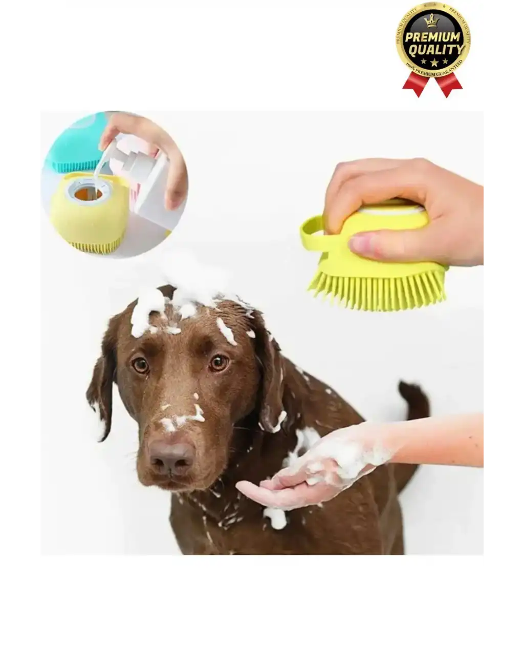 Çok Amaçlı Silikon Evcil Hayvan Bebek Çocuk Şampuan Hazneli Banyo Masaj Tarak Duş Fırçası Kesesi