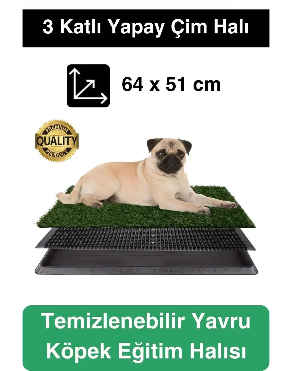 Özel Üretim 3 Katlı Evcil Hayvan Tuvalet Eğitim Halısı Yavru Köpek Yapay Çim Pet Park Temizlenebilir