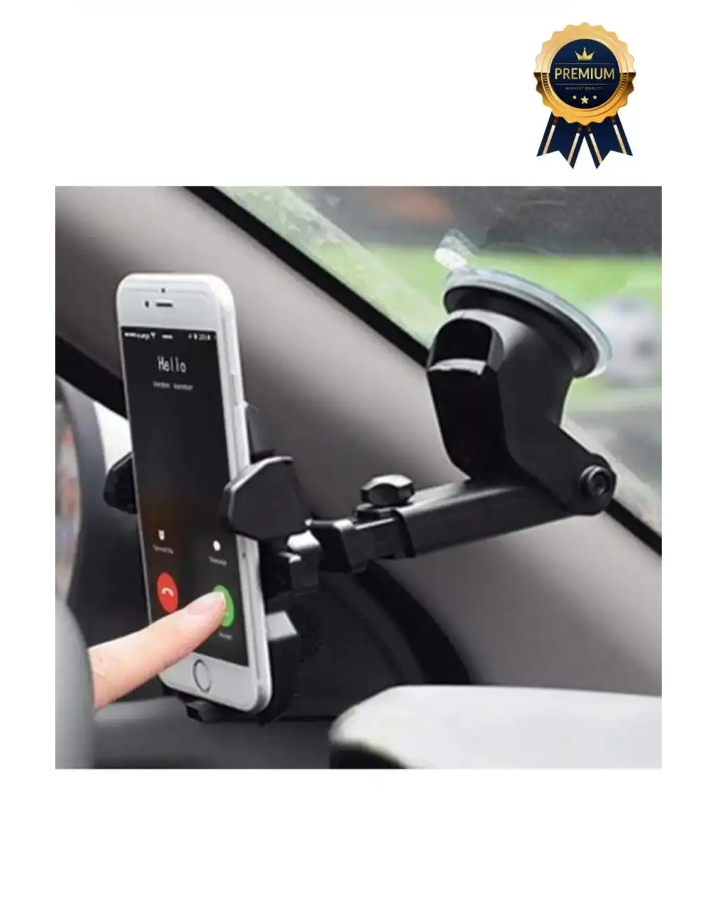 Çok Fonksiyonlu Dayanıklı Teleskopik 360 Derece Vantuzlu Araba Araç Cep Telefonu Tutucu Askılık