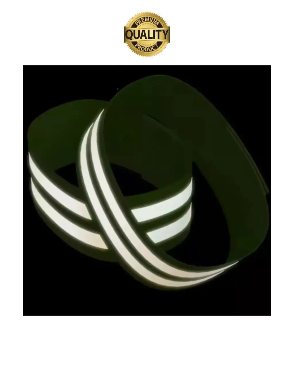 Yeşil Reflektör El Ayak Kol Bant Yansıtıcı Bandı İş Güvenliği Görünürlük Koşu Yürüyüş Bisiklet