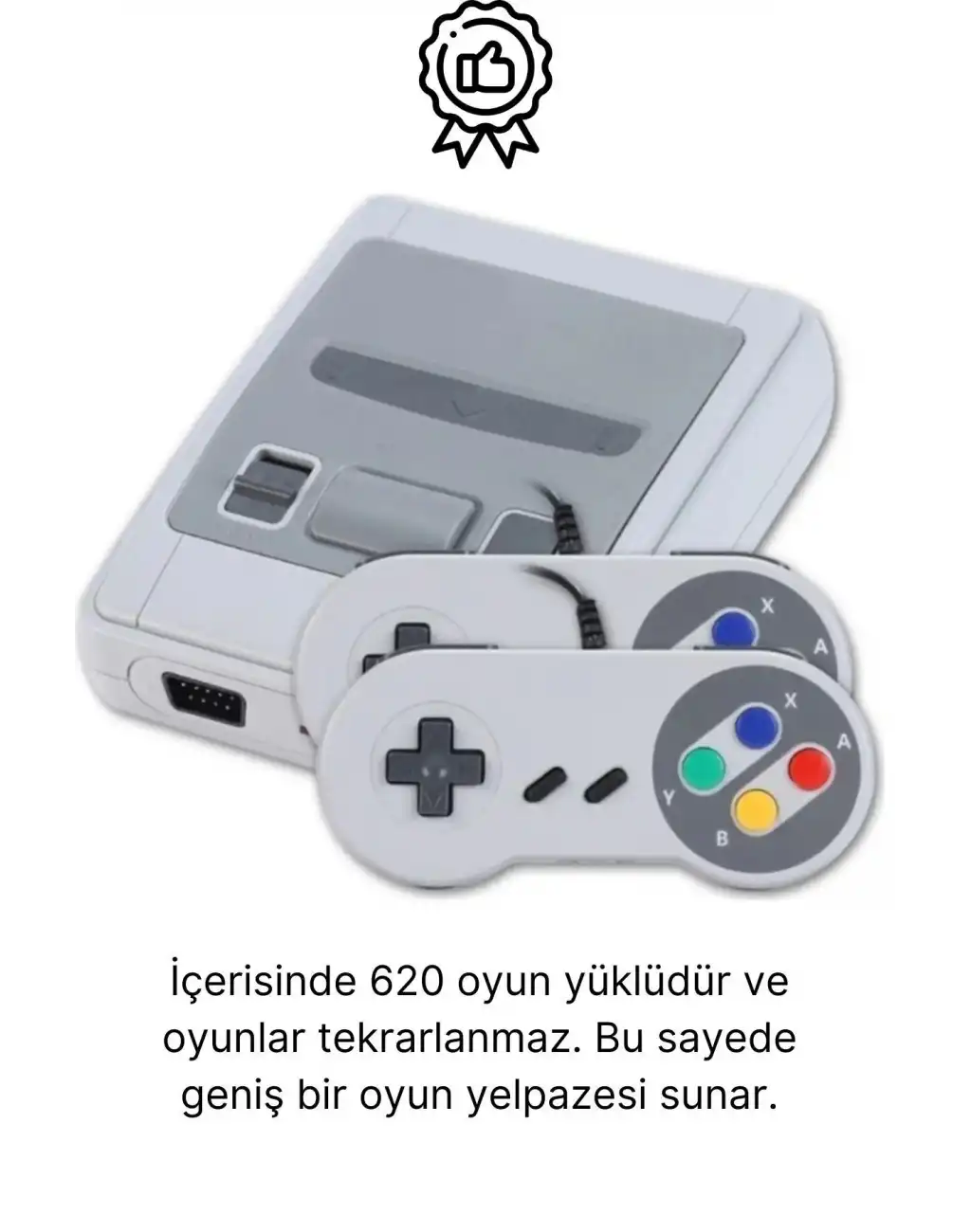 Premium HD Klasik 8 Bit 620 Oyunlu Televizyon Çift 2 Kontrol Kollu Nostalji Super Mini Retro Atari