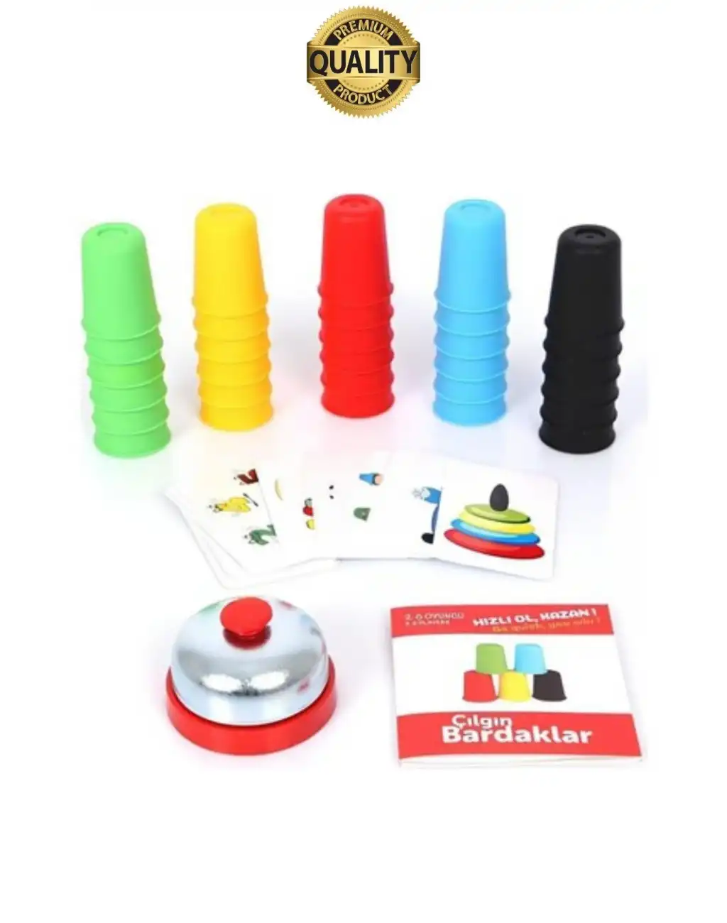 Eğitici Renk Bardak Eşleştirme Zeka Beceri Oyunu Hızlı Zili Çal Yetenek ve Grup Aktivitesi Özel Gün