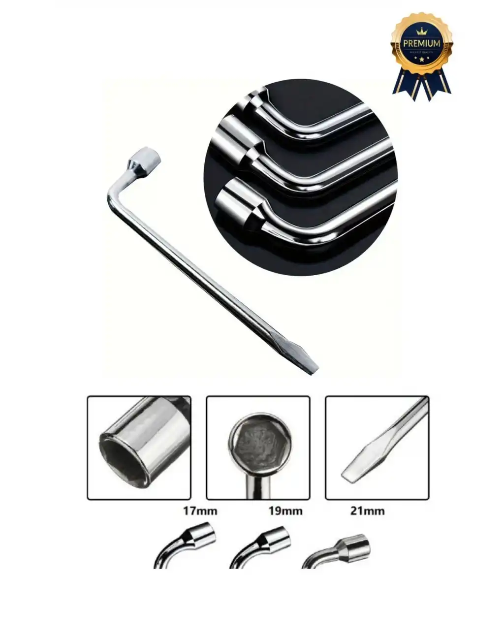 Yüksek Kalite Garantili İstavroz Çelik Nikelajlı 19mm Numara Tek Kol Pipo L Bijon Sökme Anahtarı