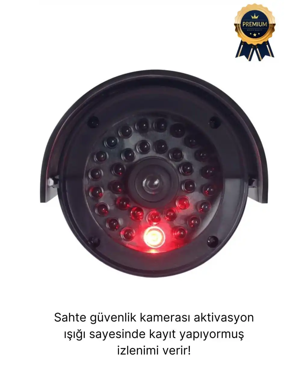 Gece Görüşlü Pilli Kırmızı Ledli Su Geçirmez Ev Bahçe İş Yeri Ofis Caydırıcı Güvenlik Kamerası