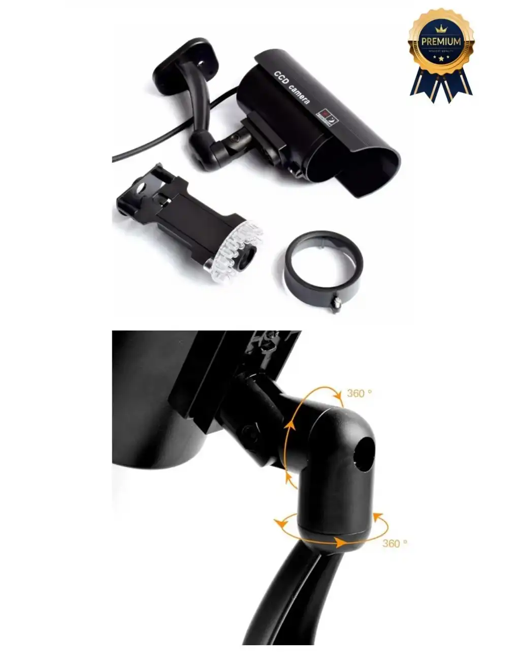 Gece Görüşlü Pilli Kırmızı Ledli Su Geçirmez Ev Bahçe İş Yeri Ofis Caydırıcı Güvenlik Kamerası