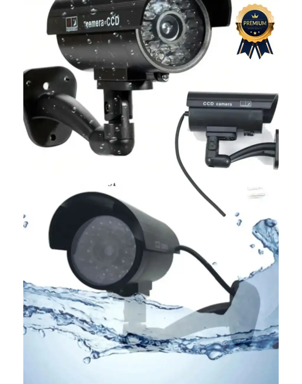 Gece Görüşlü Pilli Kırmızı Ledli Su Geçirmez Ev Bahçe İş Yeri Ofis Caydırıcı Güvenlik Kamerası