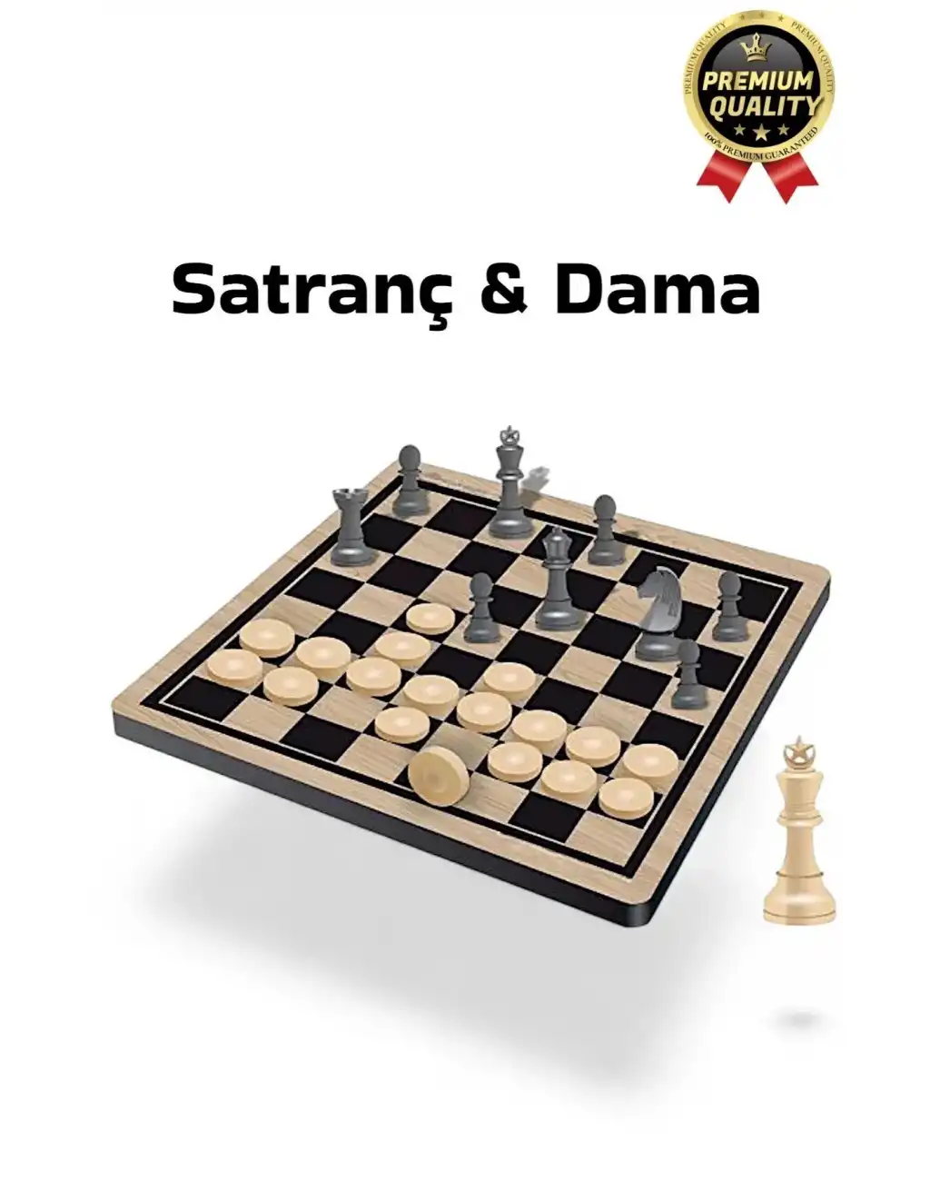 Özel Tasarım Stratejik Öğretici Zeka Geliştirici Çocuk Aile Boyu Etkinlik Eğlence Satranç Dama Seti