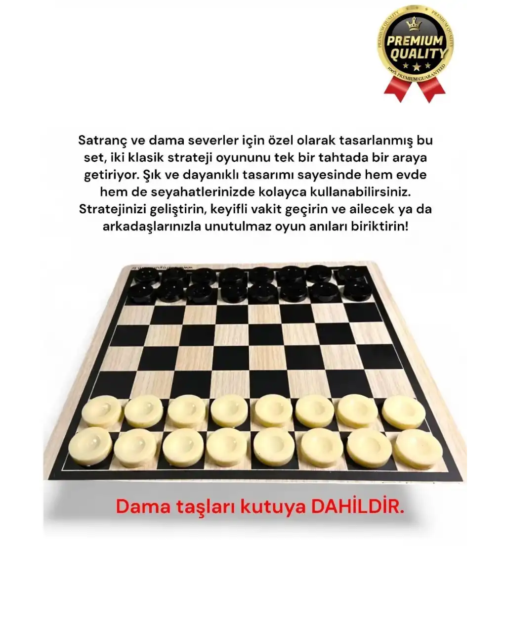 Özel Tasarım Stratejik Öğretici Zeka Geliştirici Çocuk Aile Boyu Etkinlik Eğlence Satranç Dama Seti