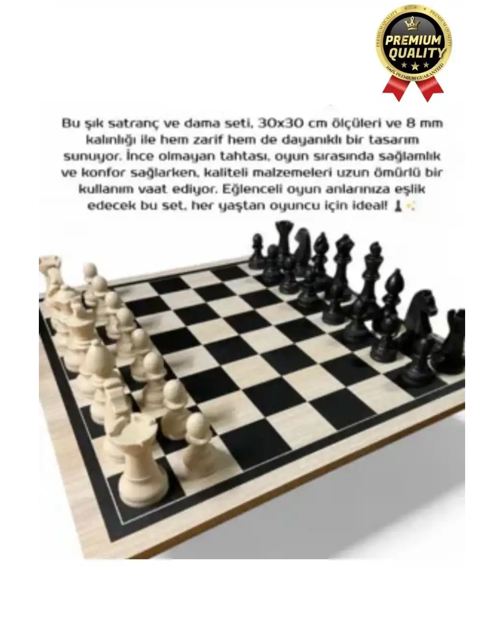 Özel Tasarım Stratejik Öğretici Zeka Geliştirici Çocuk Aile Boyu Etkinlik Eğlence Satranç Dama Seti