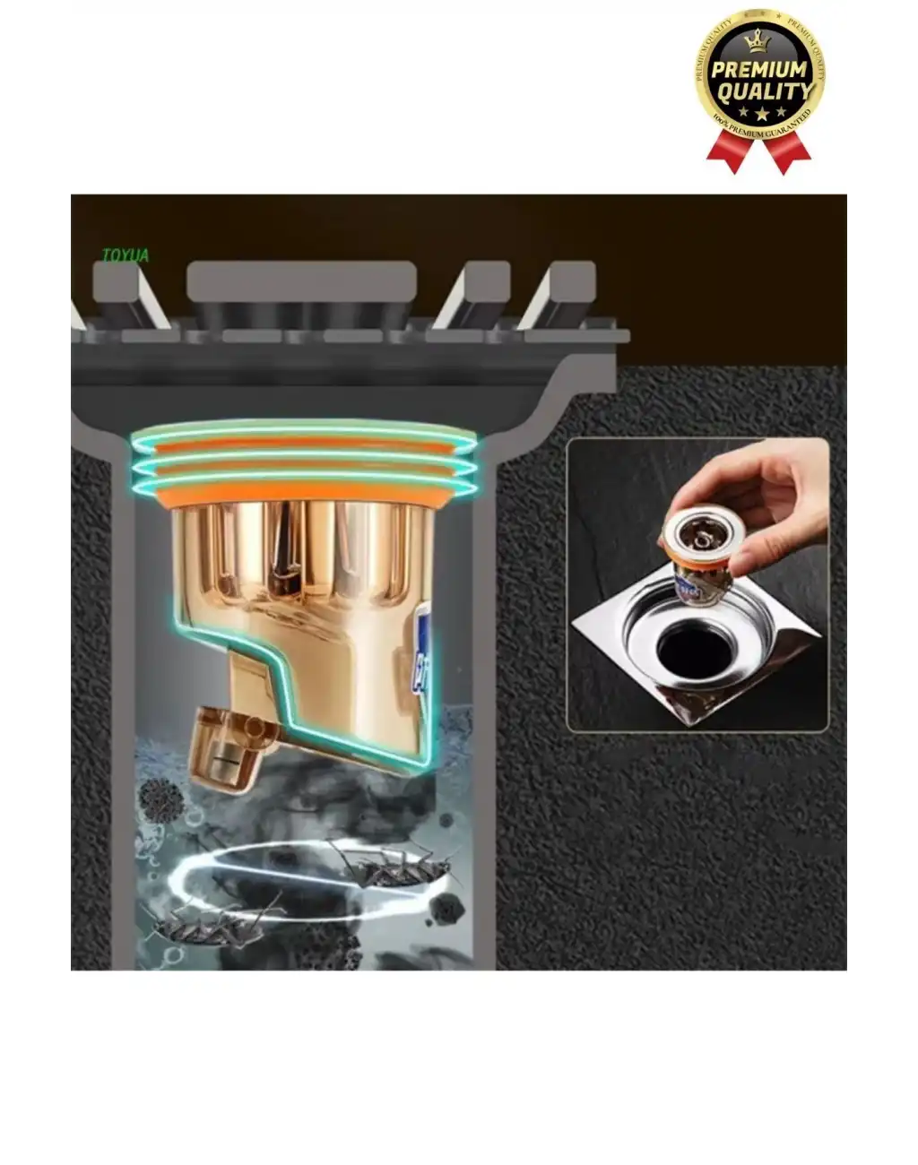 Özel Üretim Banyo Mutfak Küvet DN40-DN50 Borularıyla Uyumlu Koku ve Geri Akış Önleyici Gider Aparatı