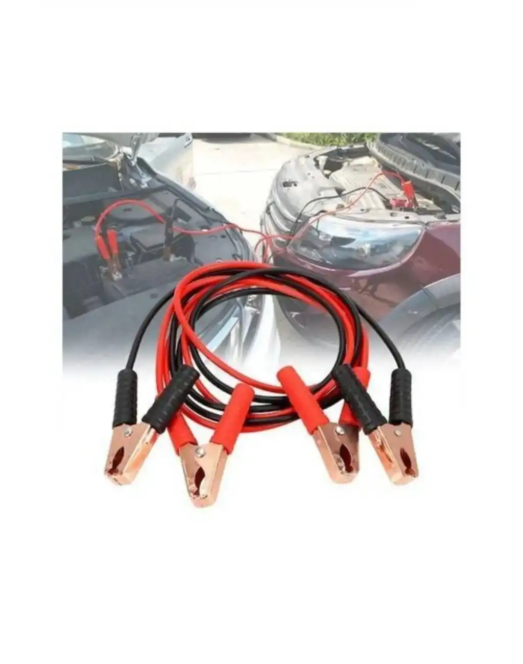Çantalı %100 Bakır Kalın Kablo ve Hızlı Şarj Güçlü 1200 Amper Oto Araç Akü Şarj Takviye Kablosu 2m