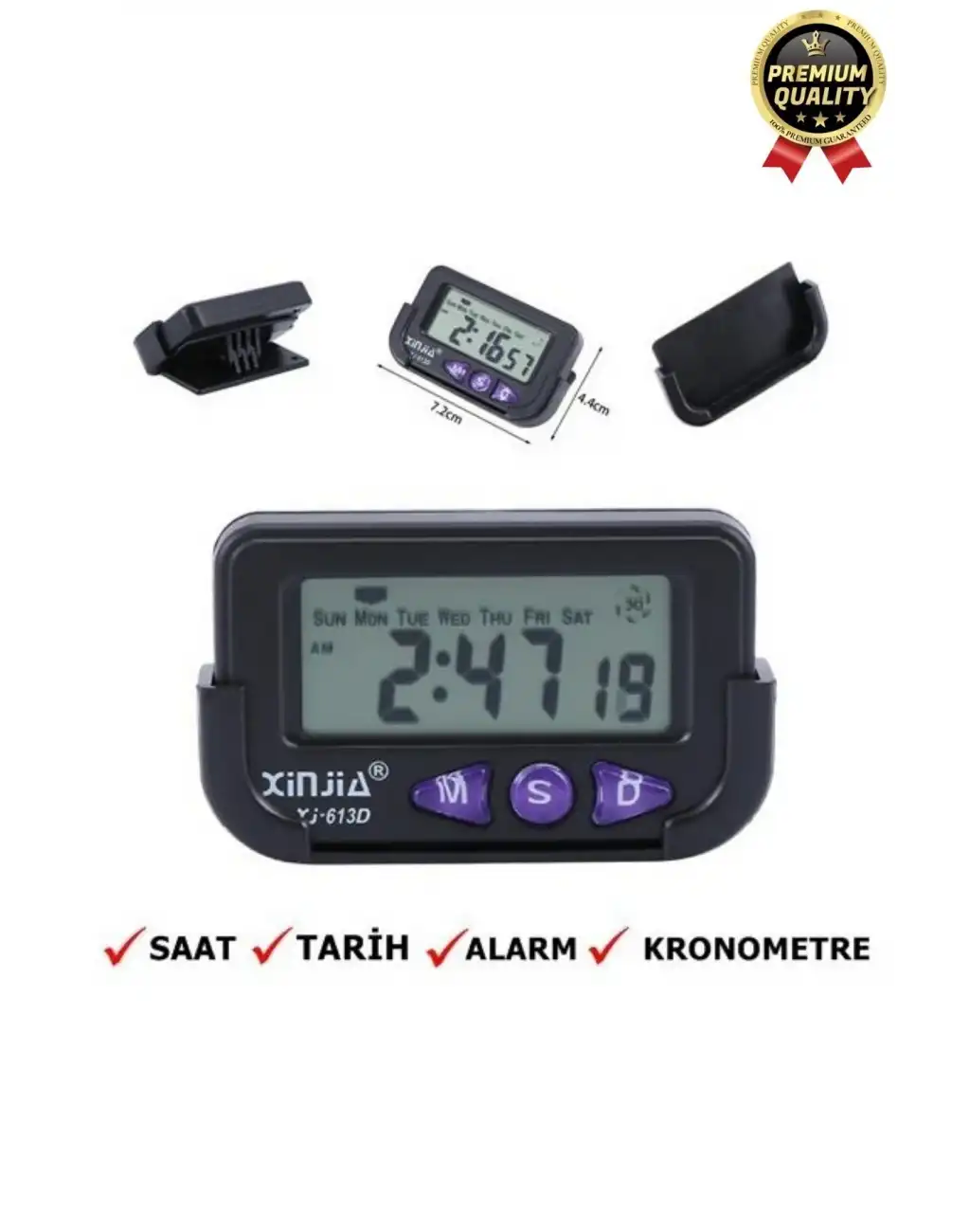 Çok Fonksiyonlu Kronometreli Alarmlı Tarih Göstergeli Masaüstü Ders Sınav Çalışma Mini Dijital Saat