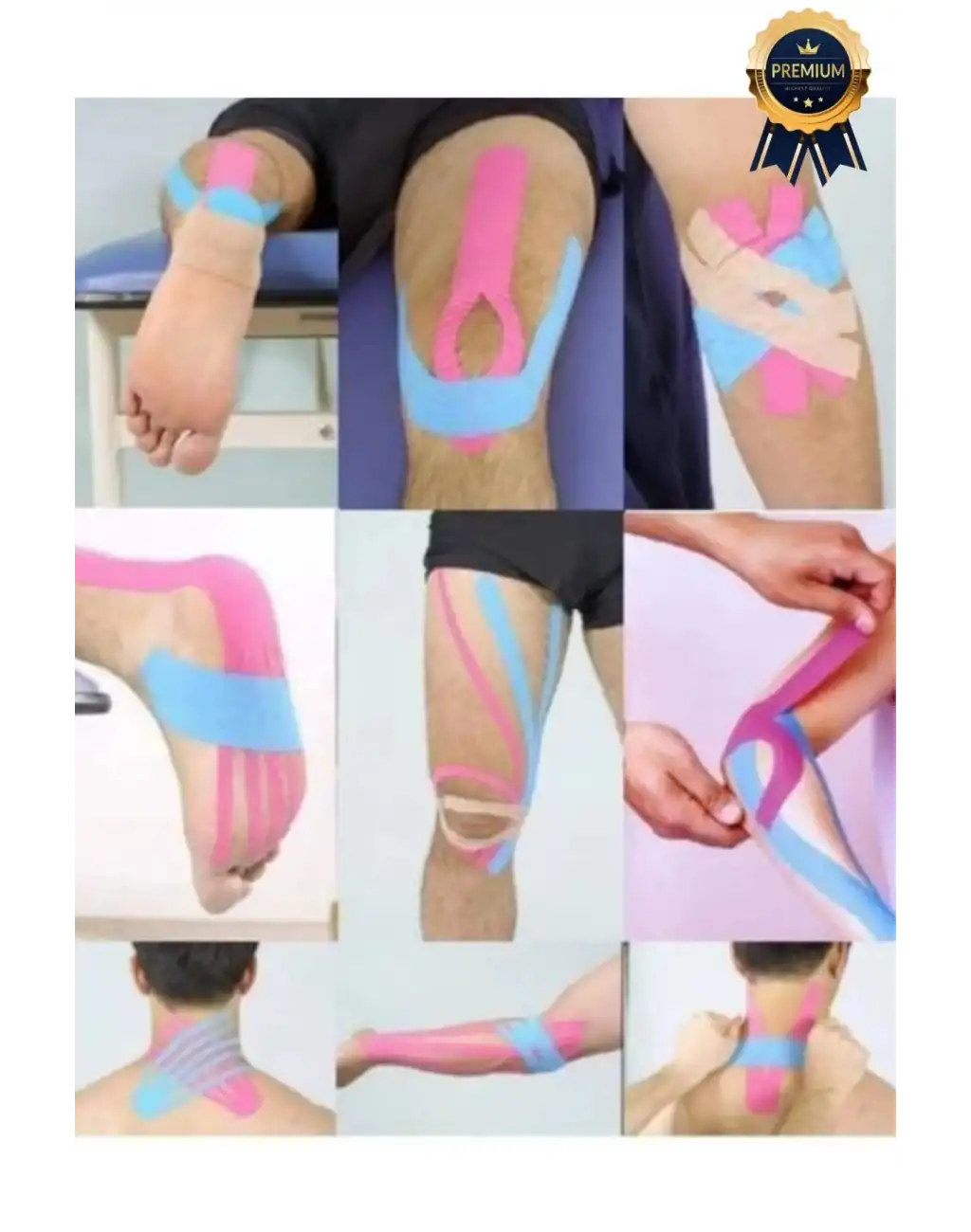 Hızlı Etkili Siyah Bel Diz Omuz Boyun Sırt Bacak Kas Eklem Kinezyo Ağrı IsıI Bandı 5cm x 5m