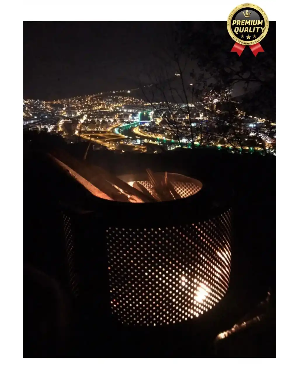 Premium Dekoratif Estetik Şık Taşınabilir Ayaklı Isıya Dayanıklı Bahçe Şöminesi Ateş Kovası Çukuru