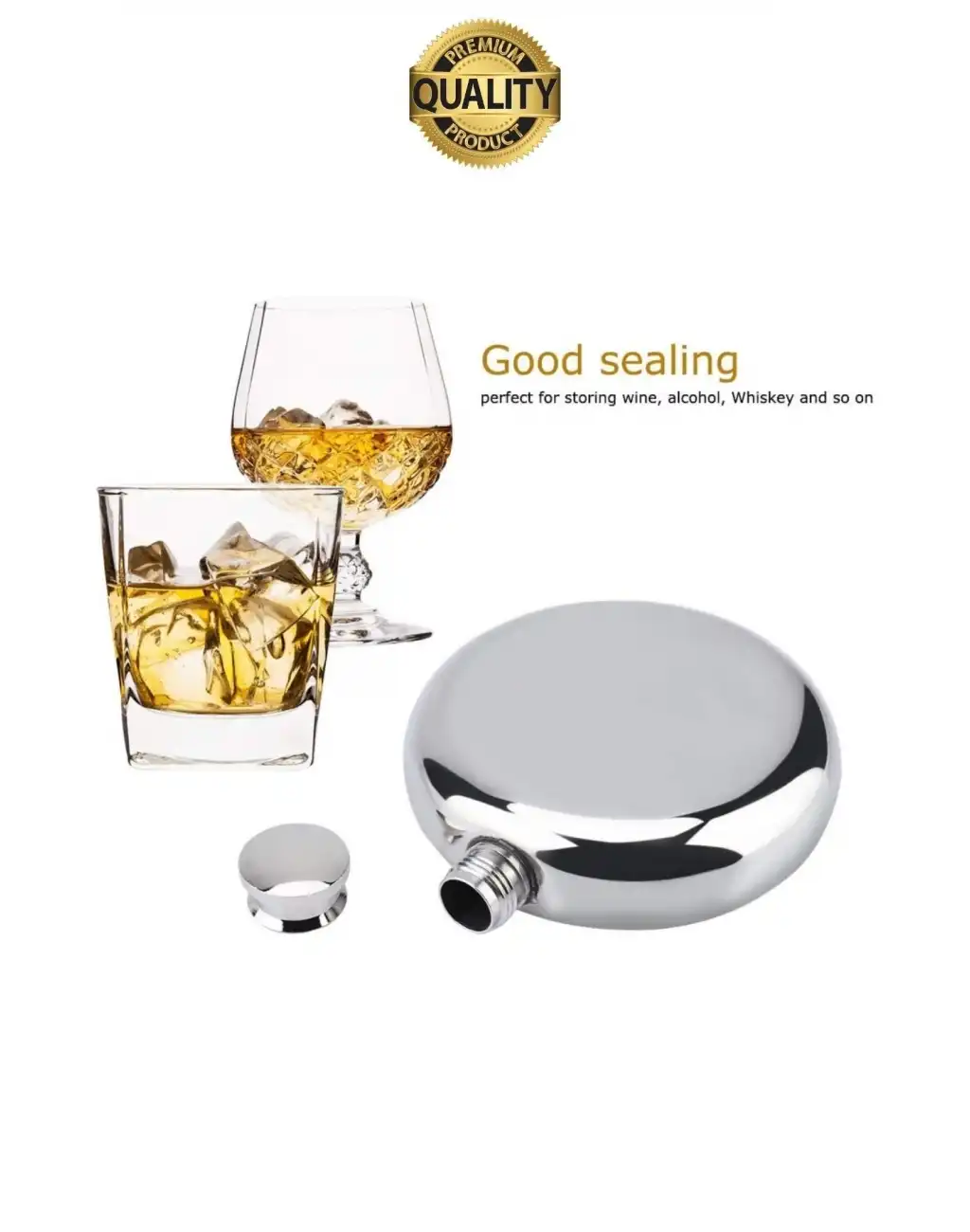 Limited Edition 8 Oz Paslanmaz Çelik Sızdırmaz Alkol Sıvı İçecek Kamp Cep Su Matarası Dayanıklı