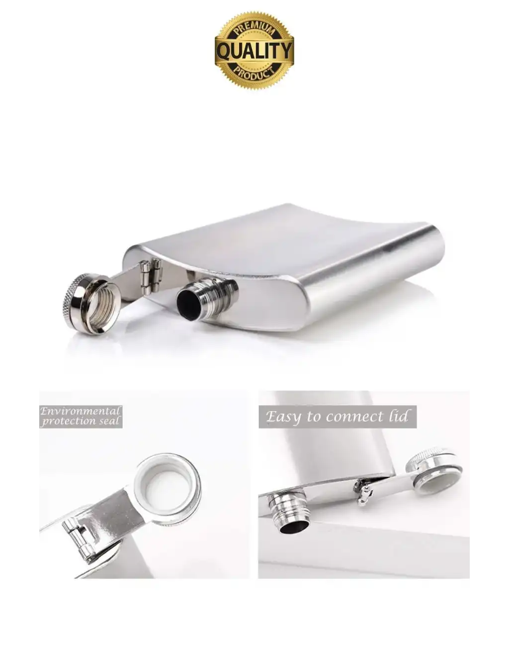 Limited Edition Sızdırmaz Paslanmaz Çelik 4 Oz Sıvı İçecek Kamp Cep Su Matarası Dayanıklı