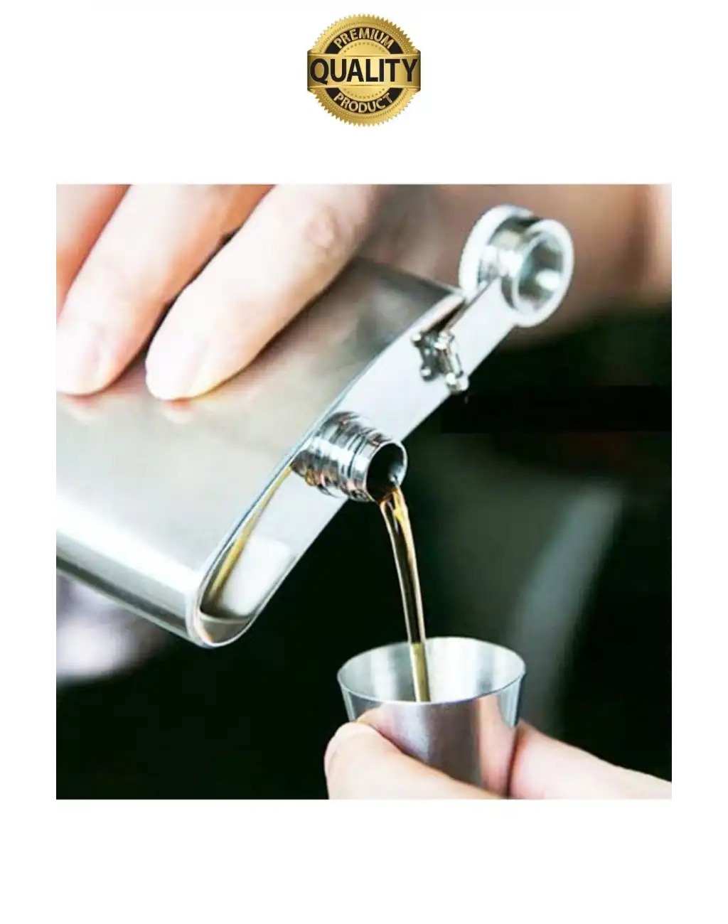 Sızdırmaz Paslanmaz Çelik 8 Oz Alkol Sıvı İçecek Kamp Cep Su Matarası Dayanıklı