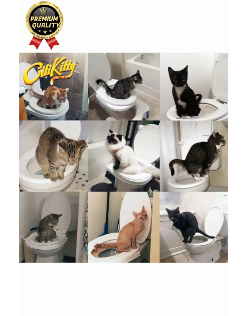 Kolay Kullanım Hijyenik Pratik Kum Kabı Yavru Yetişkin Kedi Wc Tuvalet Alıştırma Klozet Eğitim Seti
